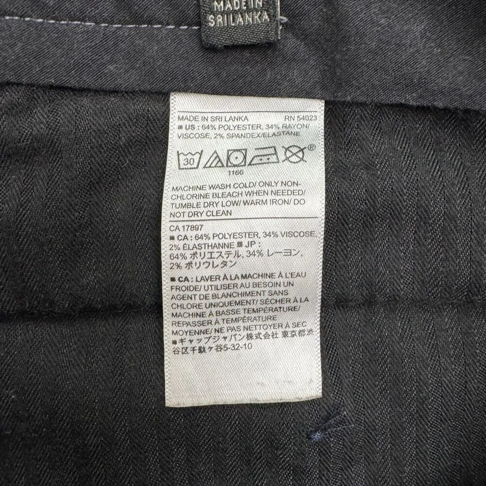 Banana Republic Slim Fit Dress Pants Mens 36x34 Blue Grid Check Stretch Trouser